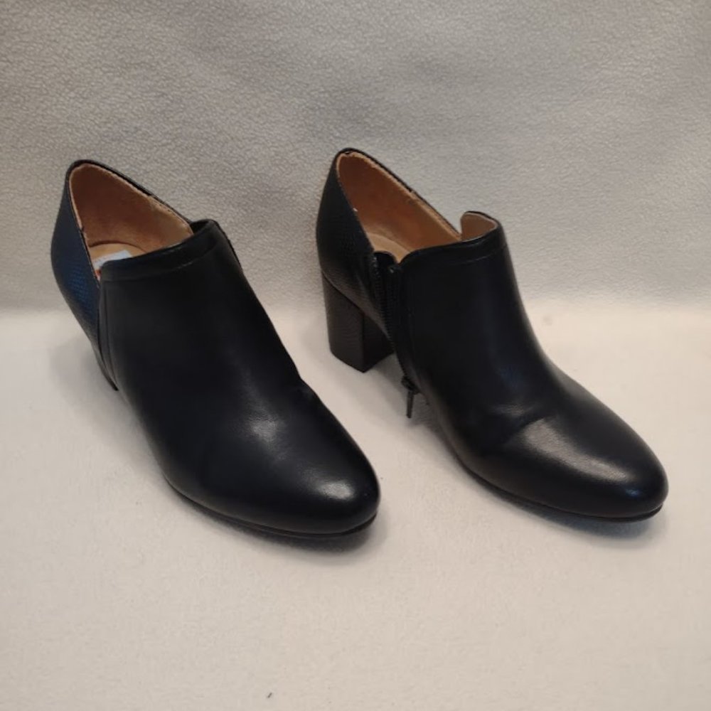 naturalizer Misha Black smooth snakeskin leather